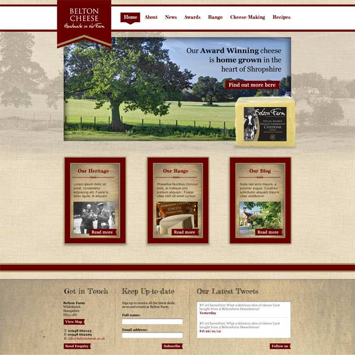 Belton Cheese Website